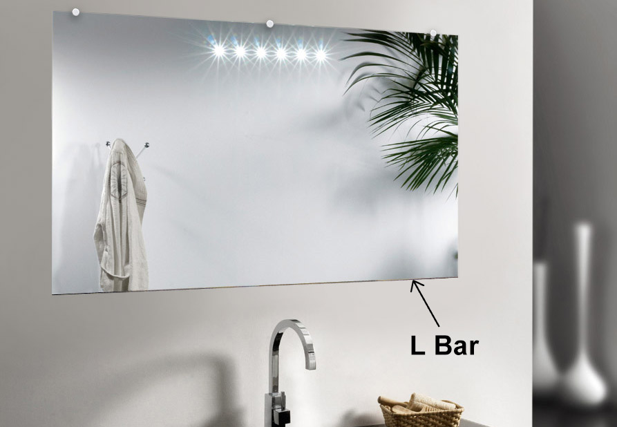 L Bar Mirror Support For Decorative Edged Mirrors Dulles